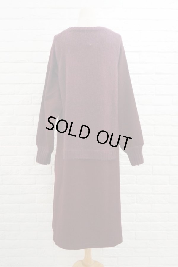 画像3: STOF (ストフ）　Mohair Knit Mix Onepiece wine (3)