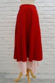 画像2: NON TOKYO LAYERED PLEATS SKIRT red (2)