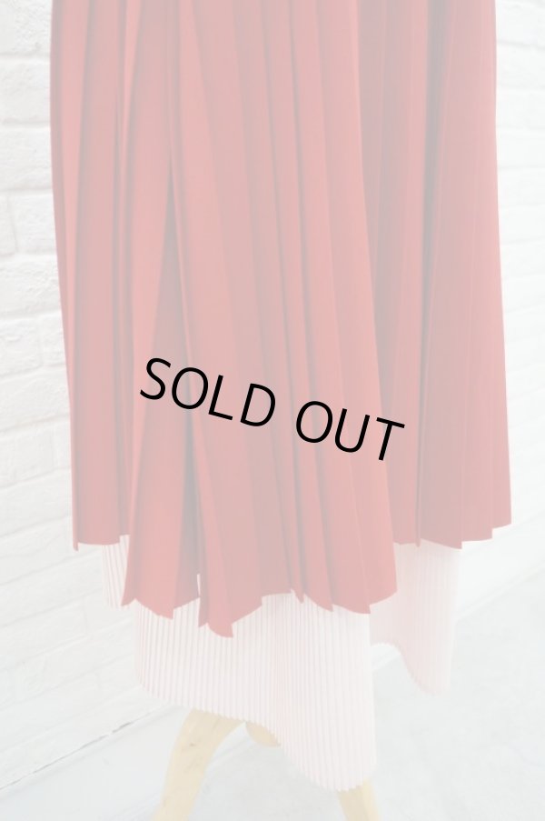画像4: NON TOKYO LAYERED PLEATS SKIRT red (4)