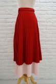 画像3: NON TOKYO LAYERED PLEATS SKIRT red (3)