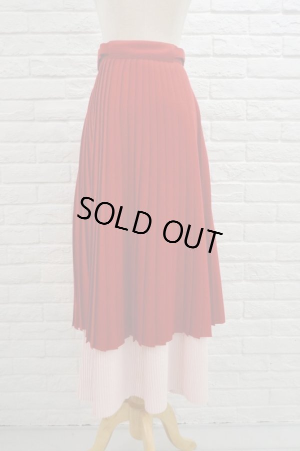 画像3: NON TOKYO LAYERED PLEATS SKIRT red (3)