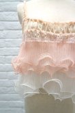 画像2: L'ANIT  ラッフルキャミソール　PINK × PINK WHT (2)