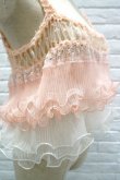 画像7: L'ANIT  ラッフルキャミソール　PINK × PINK WHT (7)