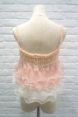 画像8: L'ANIT  ラッフルキャミソール　PINK × PINK WHT (8)