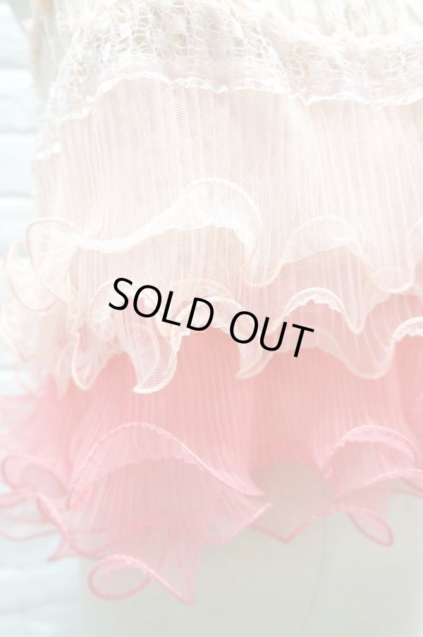 画像4: L'ANIT  ラッフルキャミソール PINK × PINK CHERRY (4)