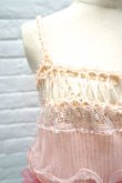 画像3: L'ANIT  ラッフルキャミソール PINK × PINK CHERRY (3)