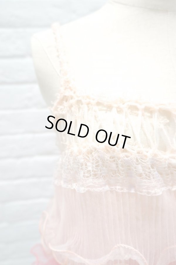 画像3: L'ANIT  ラッフルキャミソール PINK × PINK CHERRY (3)