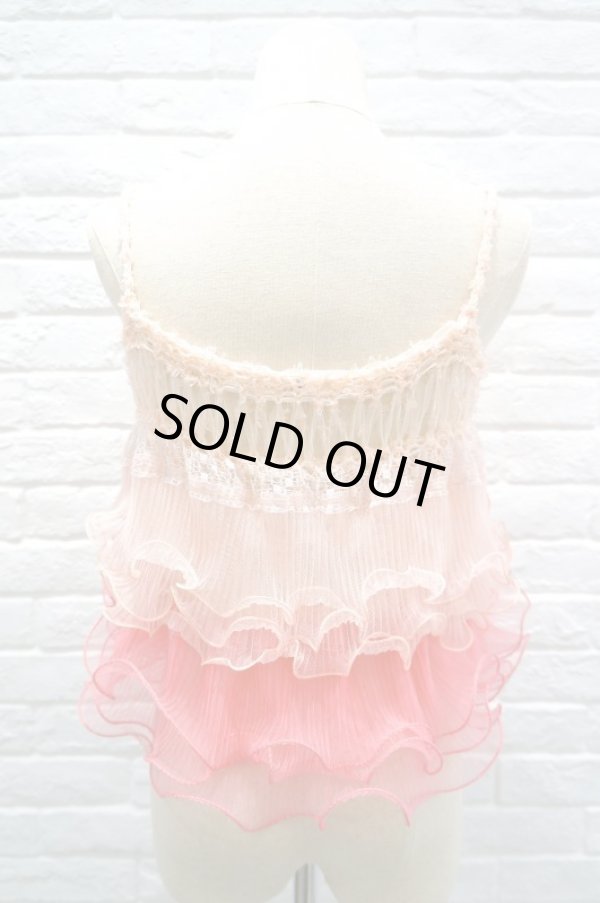 画像6: L'ANIT  ラッフルキャミソール PINK × PINK CHERRY (6)