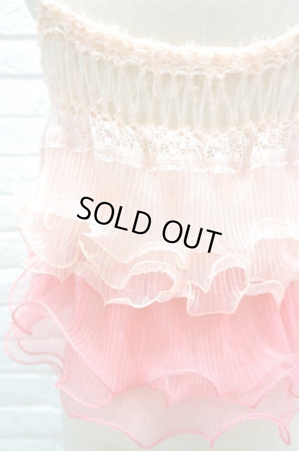 画像5: L'ANIT  ラッフルキャミソール PINK × PINK CHERRY (5)