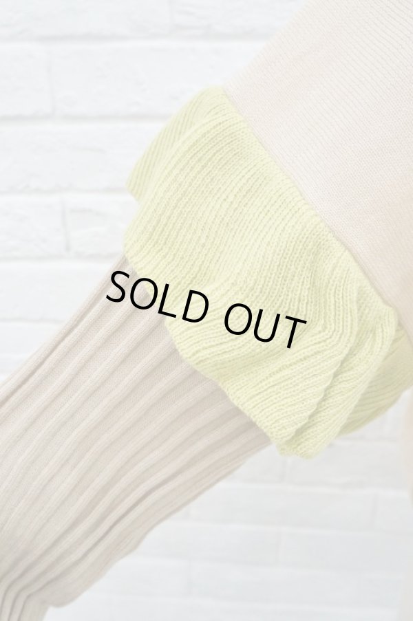 画像6: NON TOKYO HIGH GAUGE MULTI KNIT TOP beige (6)