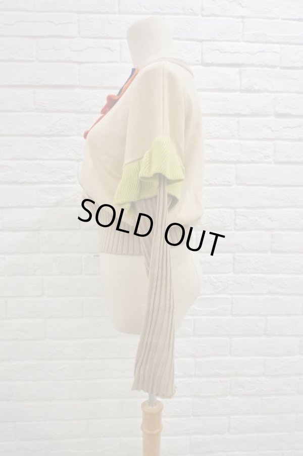 画像3: NON TOKYO HIGH GAUGE MULTI KNIT TOP beige (3)