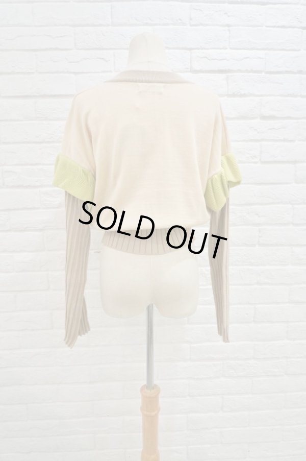 画像4: NON TOKYO HIGH GAUGE MULTI KNIT TOP beige (4)