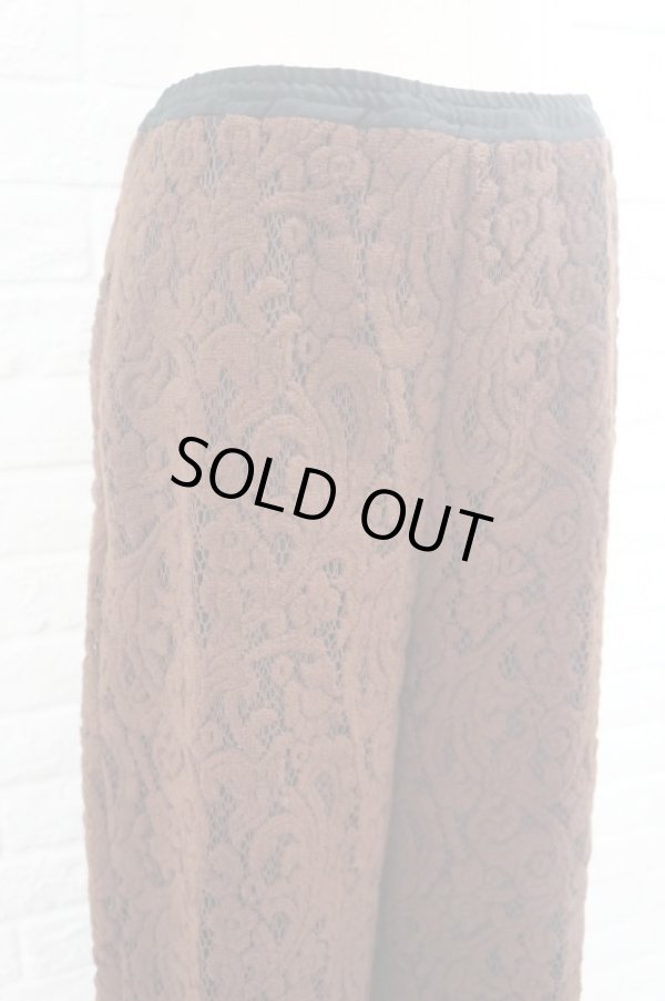 画像4: LOKITHO ( ロキト ) BURUSHED LACE PANTS brown (4)