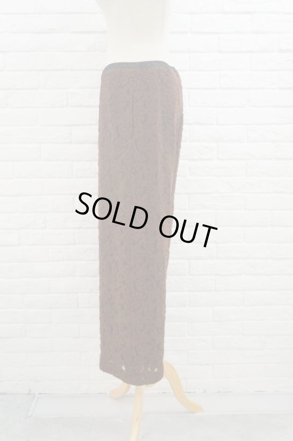 画像2: LOKITHO ( ロキト ) BURUSHED LACE PANTS brown (2)