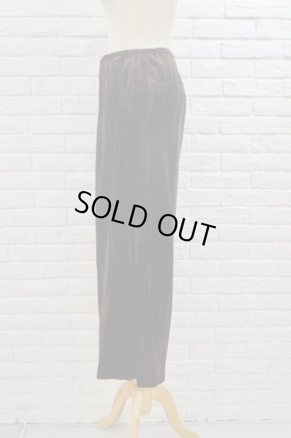 画像3: LOKITHO ( ロキト ) CRUSH DYED VELVET PANTS brown (3)