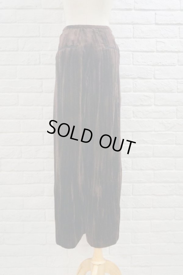 画像4: LOKITHO ( ロキト ) CRUSH DYED VELVET PANTS brown (4)