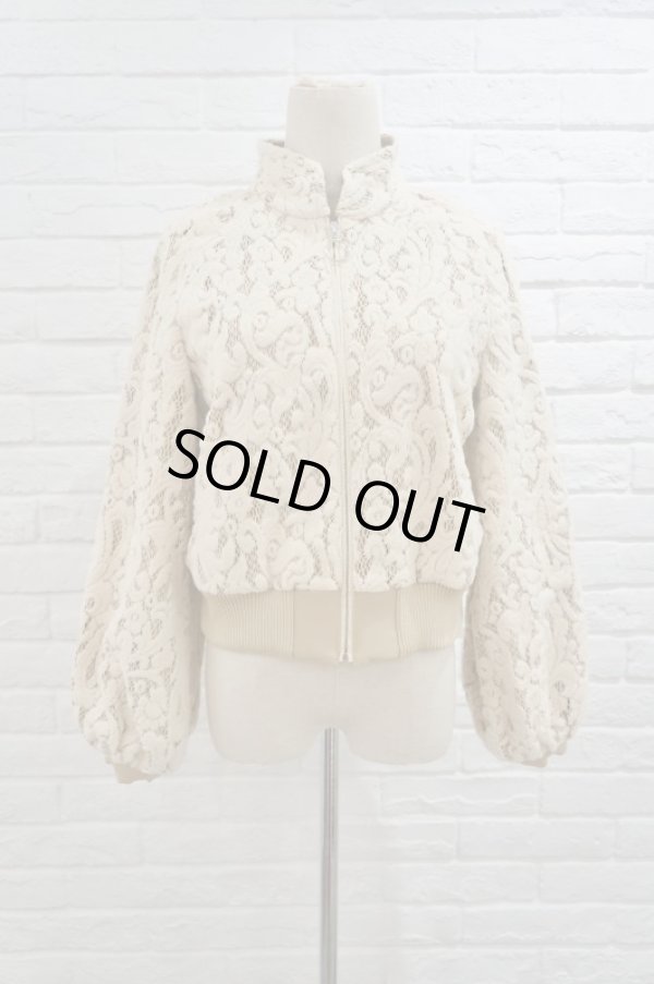 画像2: LOKITHO ( ロキト ） BURUSHED LACE QUILTED BLOUSON beige (2)