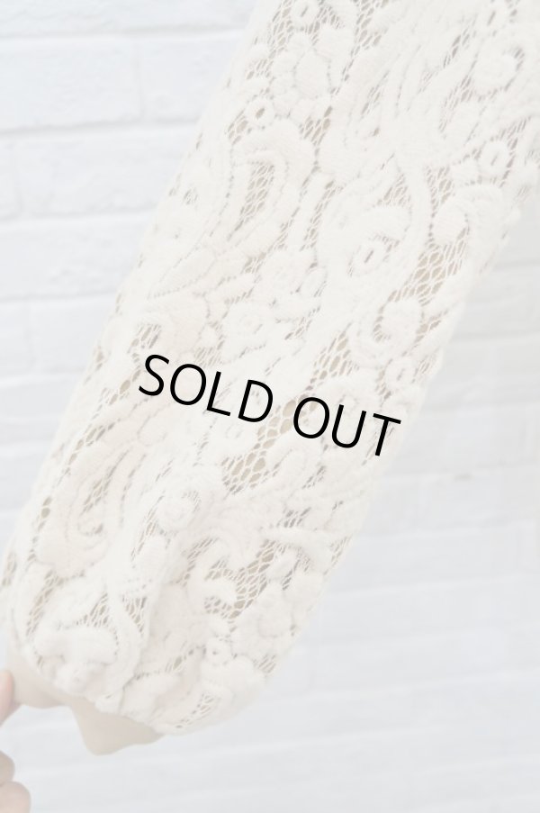 画像6: LOKITHO ( ロキト ） BURUSHED LACE QUILTED BLOUSON beige (6)