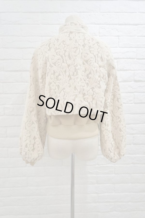 画像4: LOKITHO ( ロキト ） BURUSHED LACE QUILTED BLOUSON beige (4)