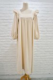 画像1: naokitomizuka (ナオキトミヅカ) Cotton Back Ribbon Dress  kinari (1)