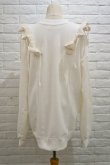 画像2: naokitomizuka (ナオキトミヅカ) Shoulder Ruffles Sweat  white (2)