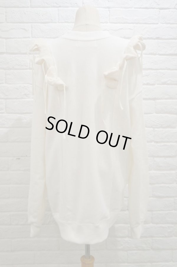 画像2: naokitomizuka (ナオキトミヅカ) Shoulder Ruffles Sweat  white (2)