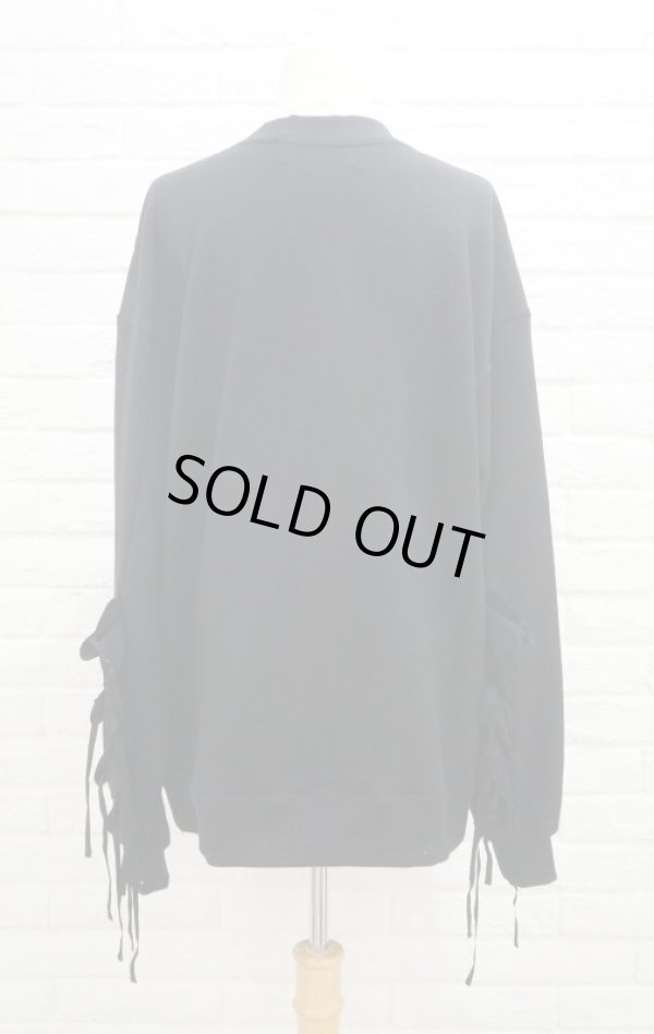 画像3: naokitomizuka (ナオキトミヅカ) Cuffs Ruffles Sweat black (3)