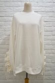 画像1: naokitomizuka (ナオキトミヅカ) Cuffs Ruffles Sweat white (1)