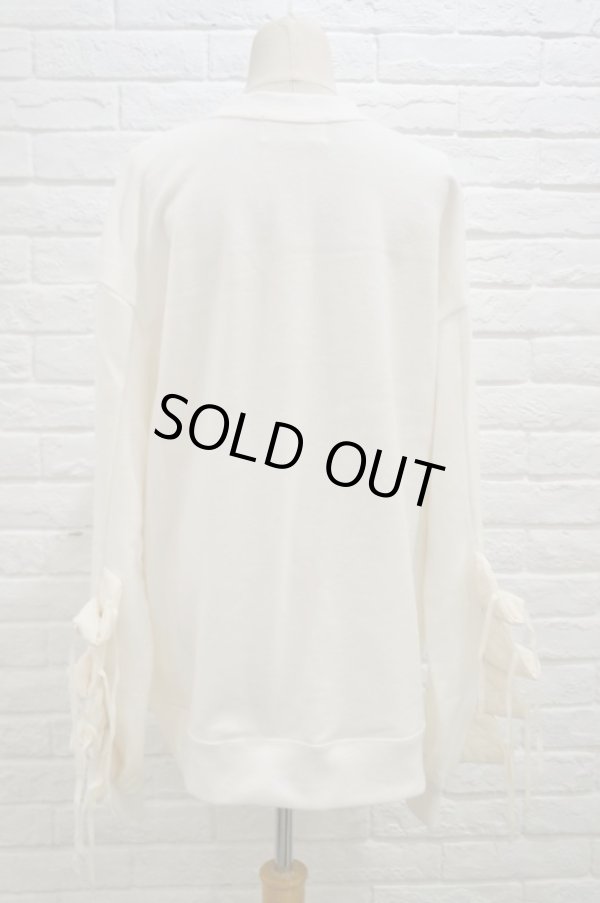 画像3: naokitomizuka (ナオキトミヅカ) Cuffs Ruffles Sweat white (3)