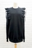 画像1: naokitomizuka (ナオキトミヅカ) Shoulder Ruffles Sweat  black (1)