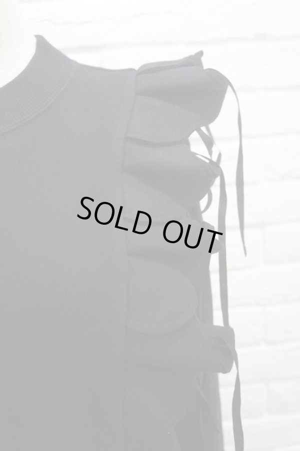 画像4: naokitomizuka (ナオキトミヅカ) Shoulder Ruffles Sweat  black (4)