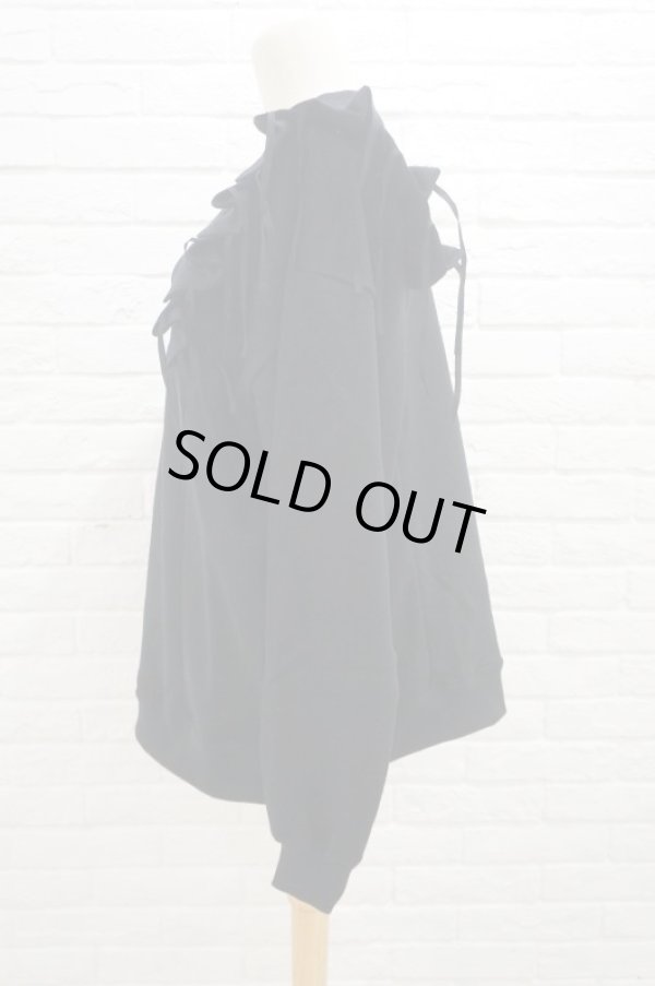 画像2: naokitomizuka (ナオキトミヅカ) Shoulder Ruffles Sweat  black (2)