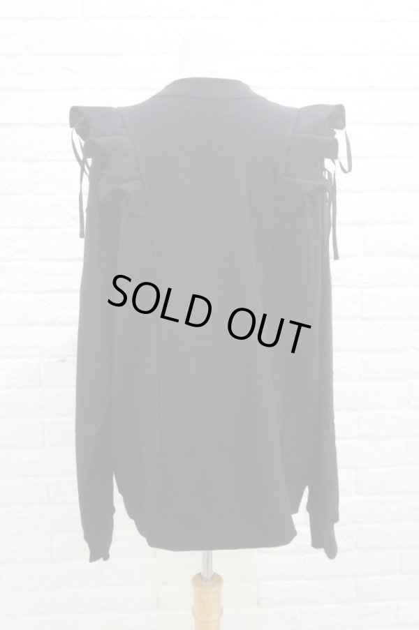 画像3: naokitomizuka (ナオキトミヅカ) Shoulder Ruffles Sweat  black (3)