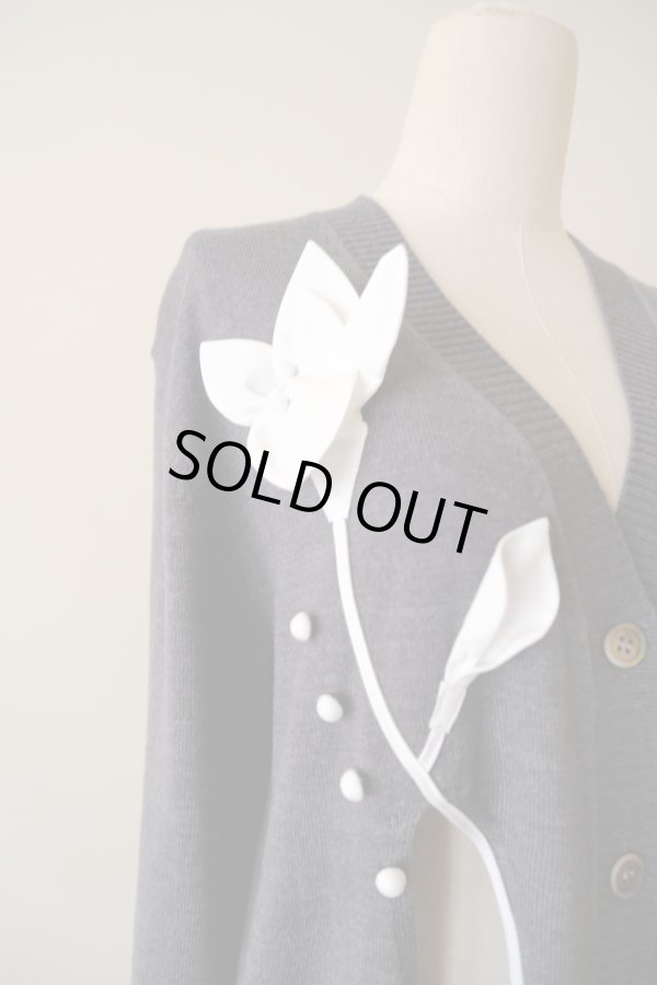 画像5: RIV NOBUHIKO (リブ ノブヒコ）PALMER FLOWER CARDIGAN grey (5)