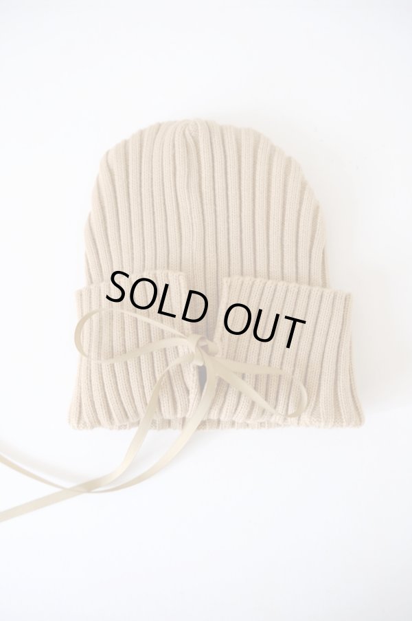 画像2: RIV NOBUHIKO (リブ ノブヒコ）PALMER BEAD KNIT CAP beige (2)