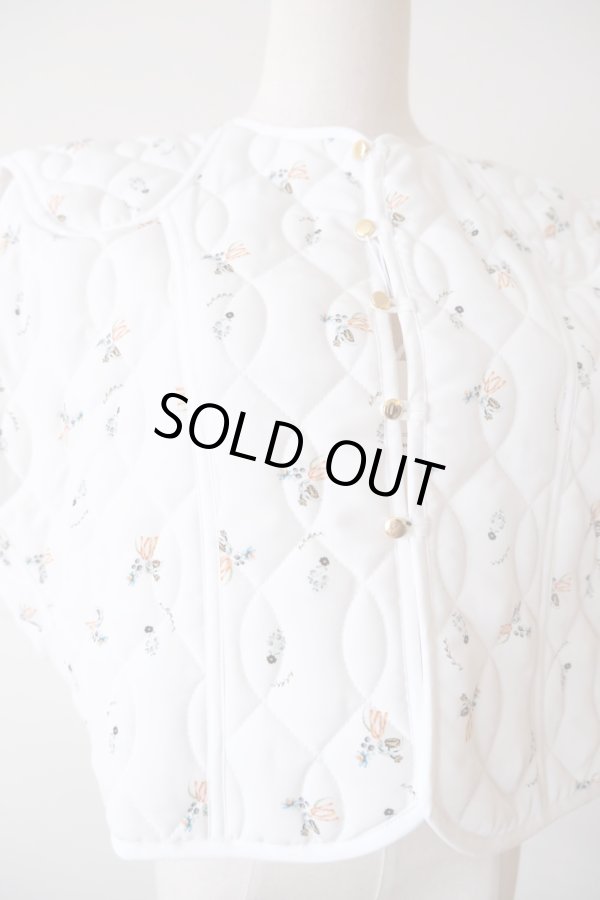 画像5: DECO depuis 1985 FLOWER QUILT VEST ivory (5)