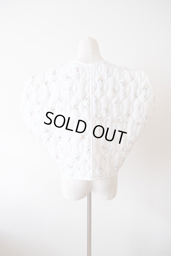 画像3: DECO depuis 1985 FLOWER QUILT VEST ivory (3)