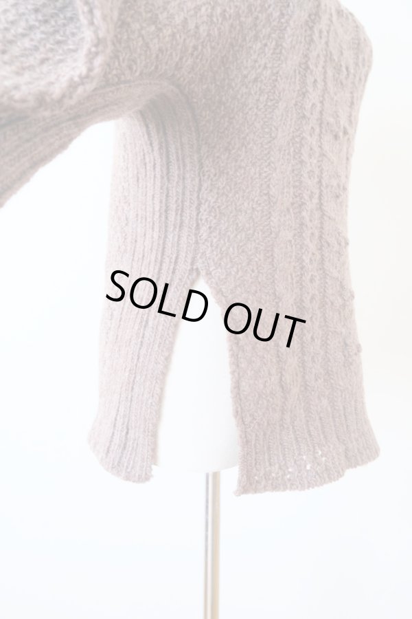 画像4: DECO depuis 1985 PUFF SLEEVE SLIT KNIT brown (4)