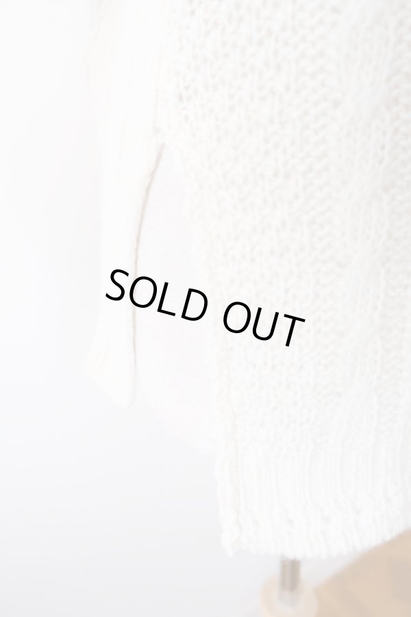 画像4: DECO depuis 1985 PUFF SLEEVE SLIT KNIT ivory (4)