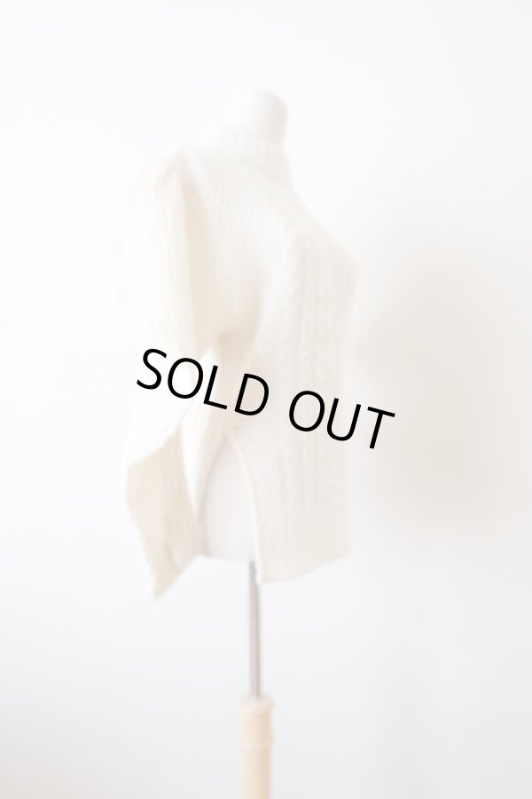 画像5: DECO depuis 1985 PUFF SLEEVE SLIT KNIT ivory (5)