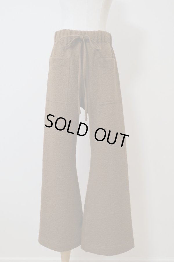 画像1: kéngo (ケンゴ) cotton wool bokomoko flare pants caramel 1size (1)