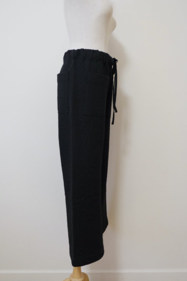 画像2: kéngo (ケンゴ) cotton wool bokomoko flare pants blackl 1size (2)