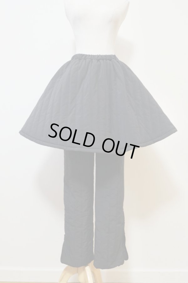 画像1: NON TOKYO  3WAY QUILTING SKIRT PANTS black (1)