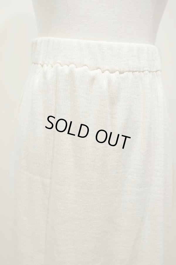 画像3: kéngo (ケンゴ) one slit RIB long skirt oatmeal (3)