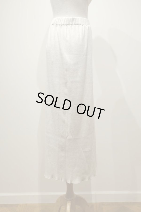 画像2: kéngo (ケンゴ) one slit RIB long skirt oatmeal (2)