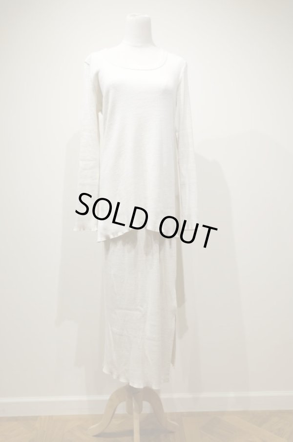 画像4: kéngo (ケンゴ) one slit RIB long skirt oatmeal (4)