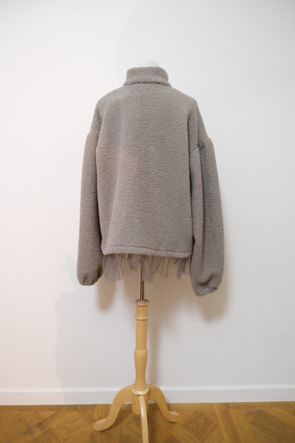 画像3: YuumiAria(ユウミアリア)BOA ZIP BLOUSON beige (3)