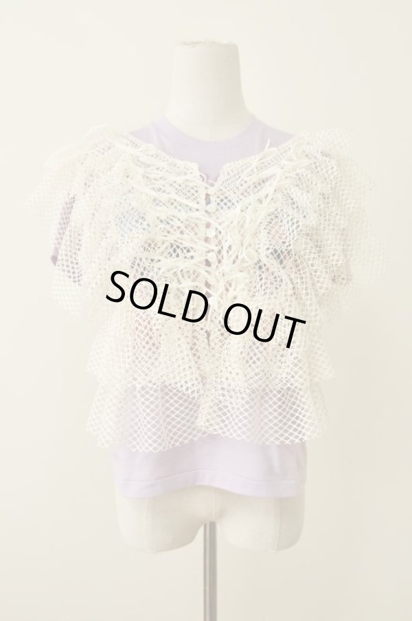 画像9: SIIILON (シーロン）Float ribbon blouse white M (9)