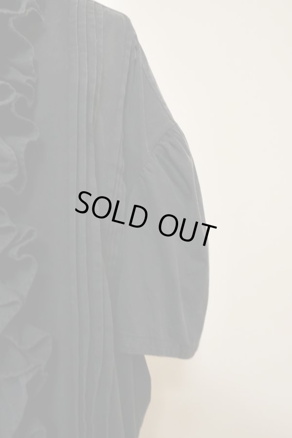 画像6: MIKIOSAKABE (ミキオサカベ) RUFFLE HALF SLEEVE LONG SHIRT black (6)