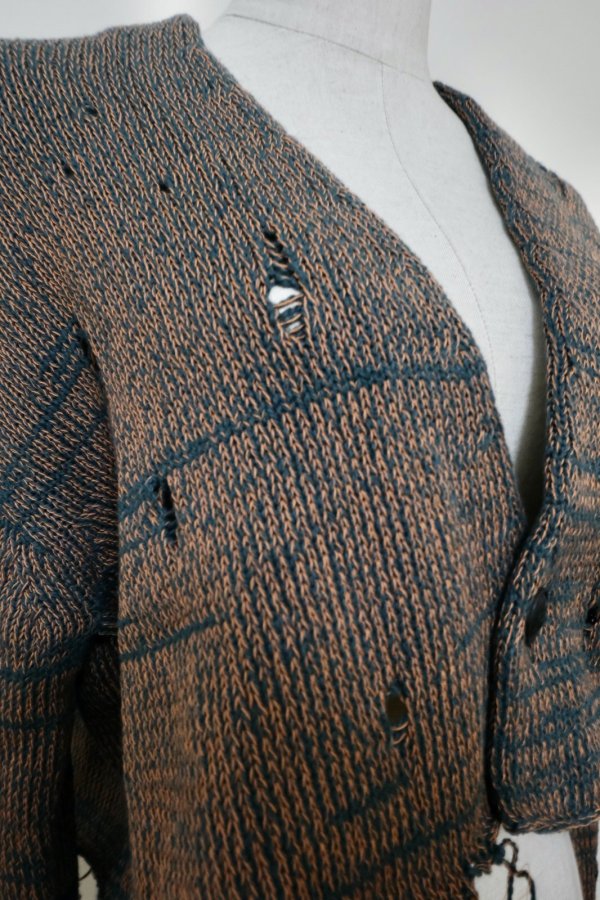 画像7: YuumiAria(ユウミアリア)mix knit cardigan khaki (7)